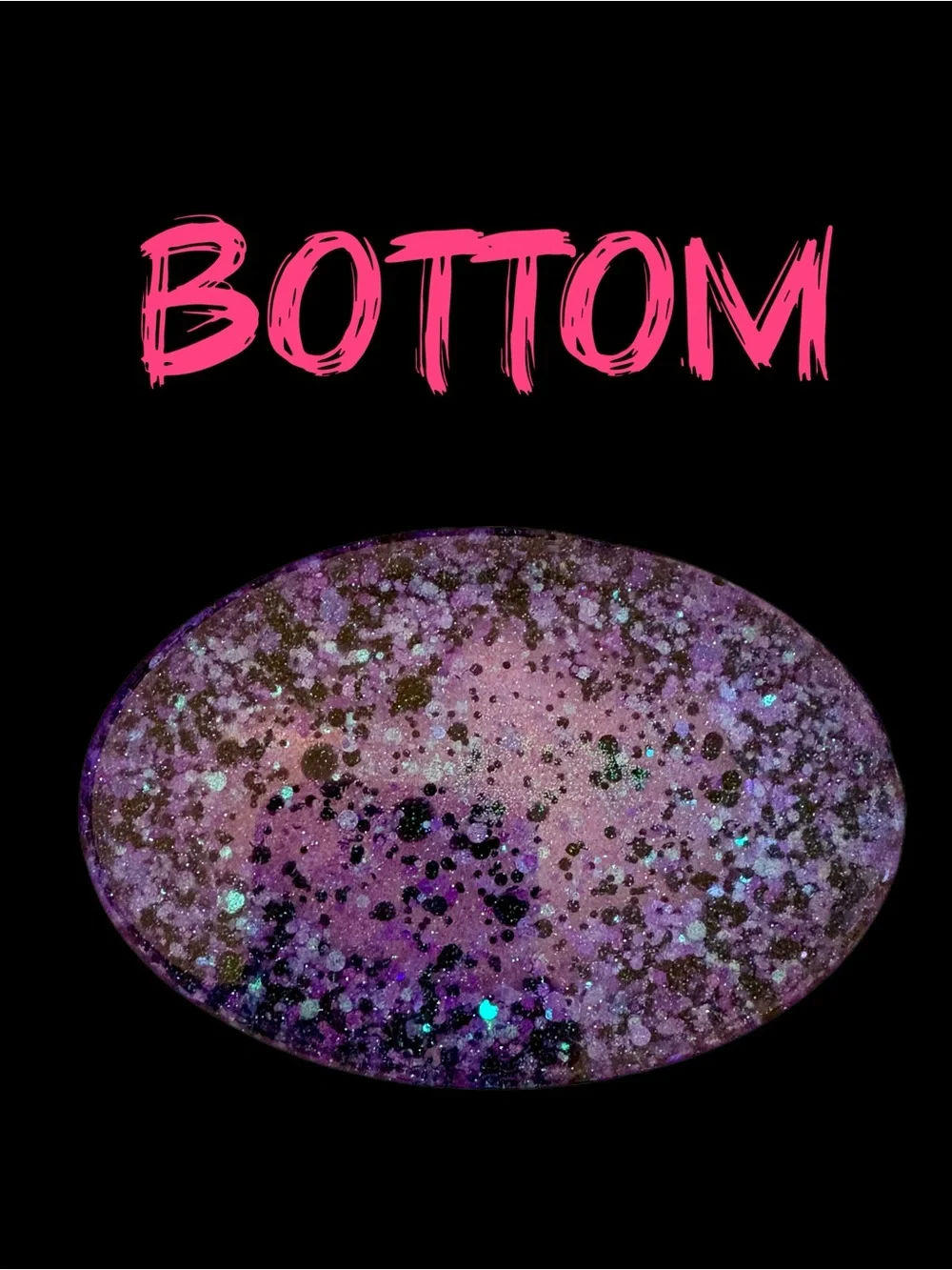 Handmade Glitter Resin Soap Dish - Purple + Black Confetti Soap Holder - Picture 5 of 6